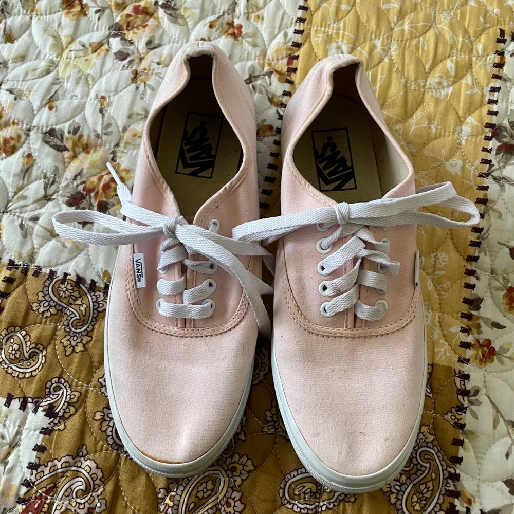 Vans Authentic Pink Canvas Low Top Skate Shoes Mens 7.5 Women 9 TB4R